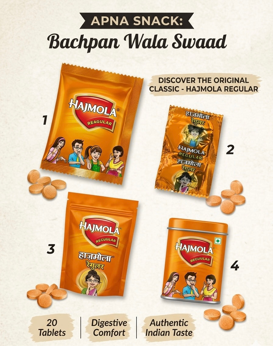 Hajmola Regular Digestive Candy – Pack of 20